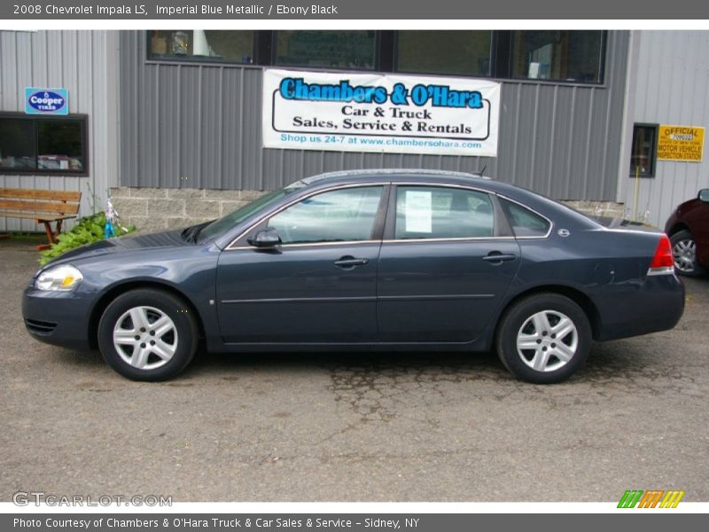 Imperial Blue Metallic / Ebony Black 2008 Chevrolet Impala LS