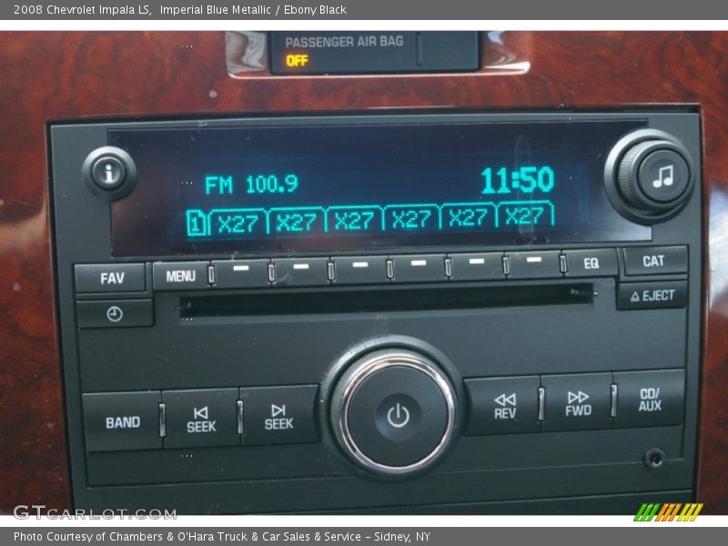 Imperial Blue Metallic / Ebony Black 2008 Chevrolet Impala LS