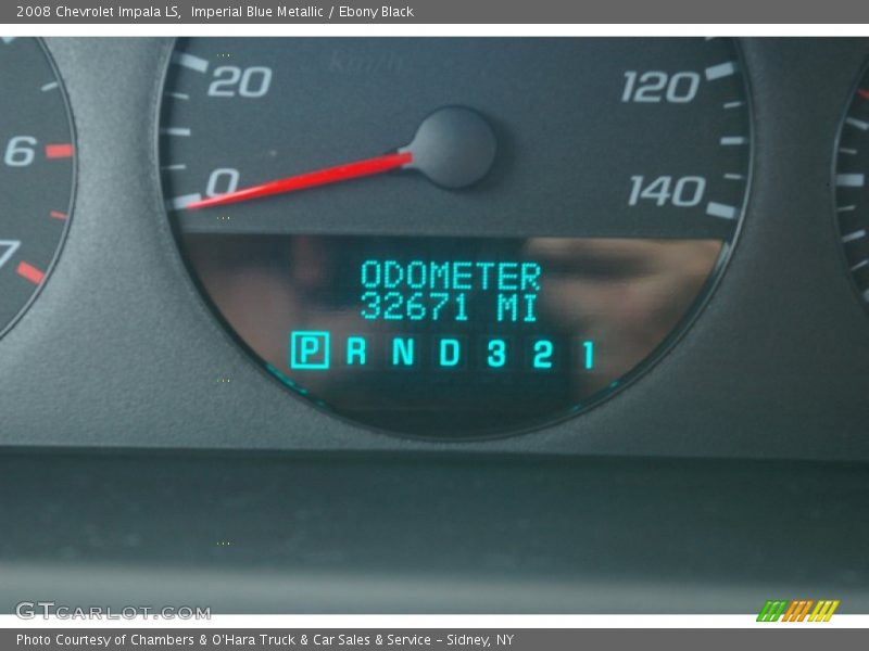 Imperial Blue Metallic / Ebony Black 2008 Chevrolet Impala LS