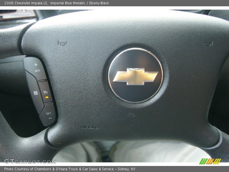 Imperial Blue Metallic / Ebony Black 2008 Chevrolet Impala LS