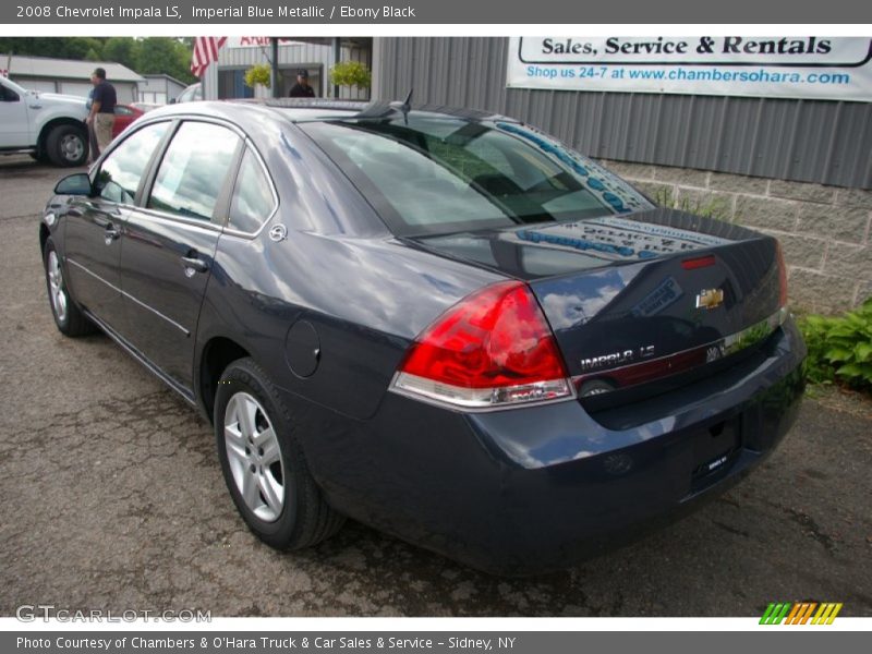 Imperial Blue Metallic / Ebony Black 2008 Chevrolet Impala LS