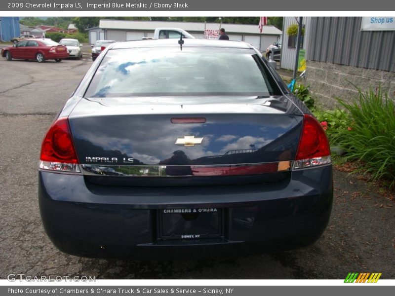 Imperial Blue Metallic / Ebony Black 2008 Chevrolet Impala LS
