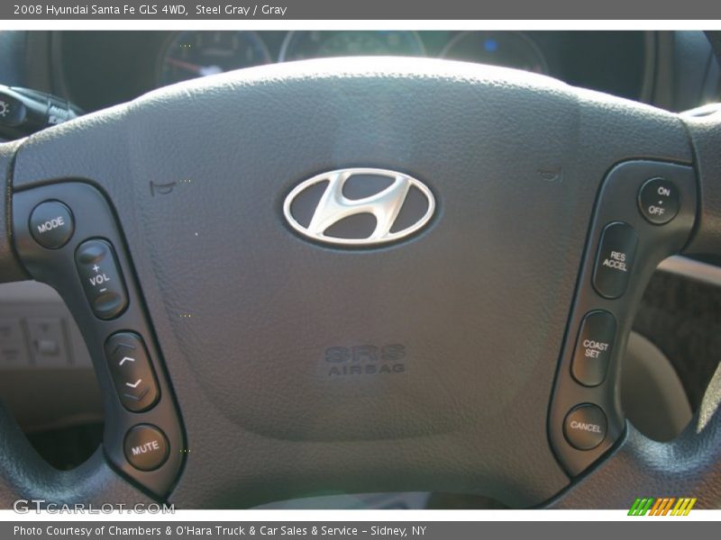 Steel Gray / Gray 2008 Hyundai Santa Fe GLS 4WD