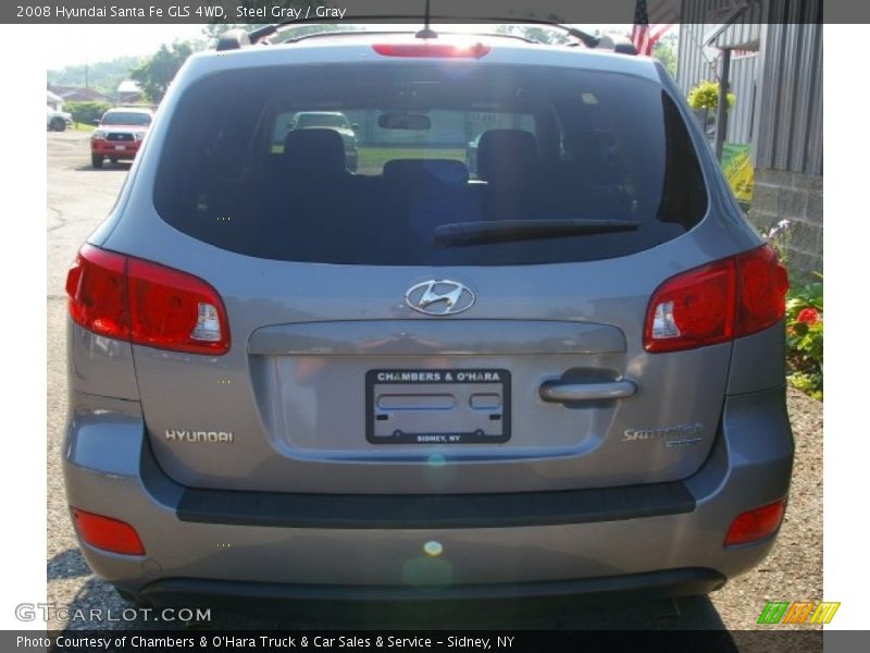 Steel Gray / Gray 2008 Hyundai Santa Fe GLS 4WD