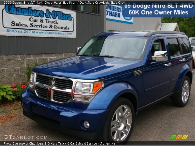 Deep Water Blue Pearl / Dark Slate Gray/Light Slate Gray 2009 Dodge Nitro SLT 4x4
