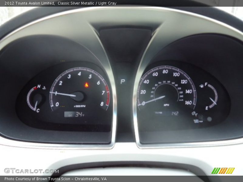 Classic Silver Metallic / Light Gray 2012 Toyota Avalon Limited