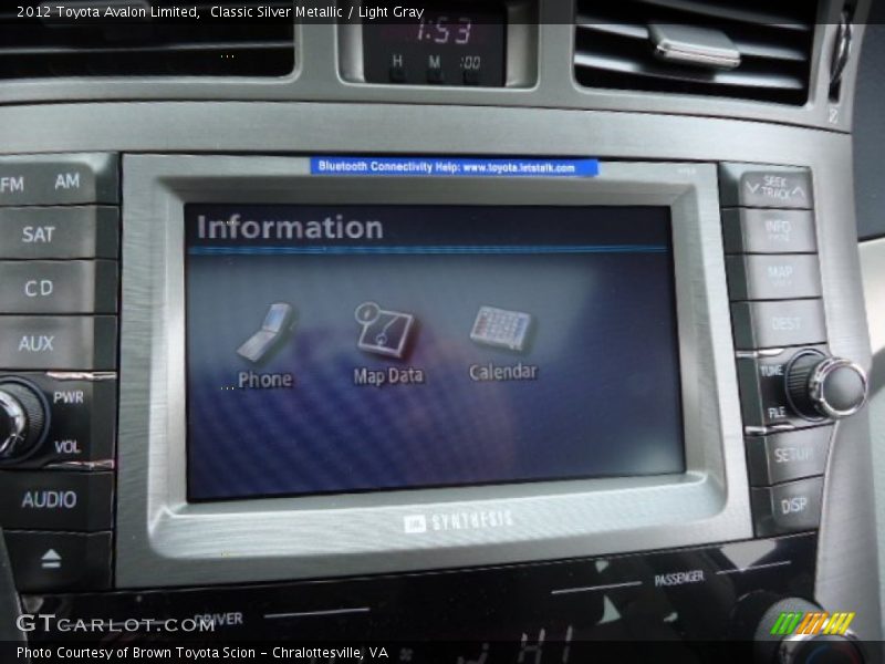 Classic Silver Metallic / Light Gray 2012 Toyota Avalon Limited