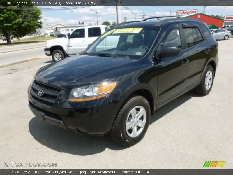Ebony Black / Gray 2009 Hyundai Santa Fe GLS 4WD