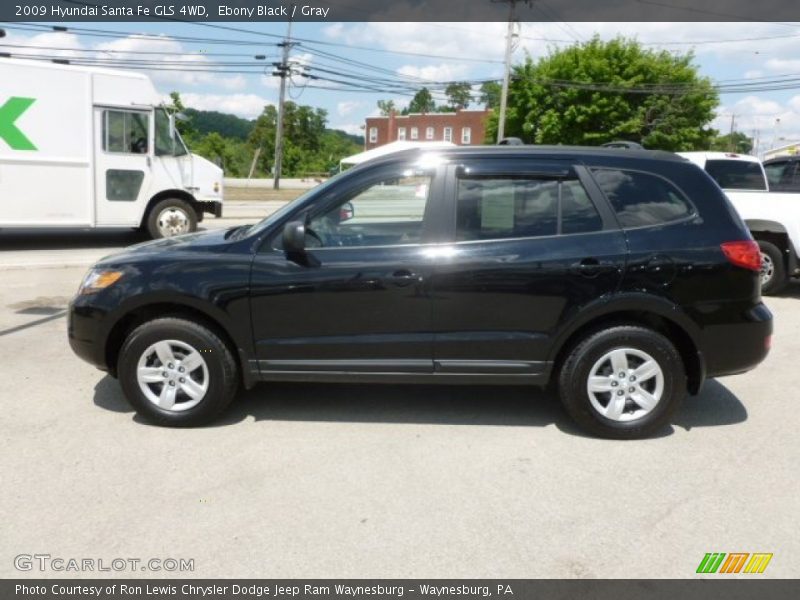 Ebony Black / Gray 2009 Hyundai Santa Fe GLS 4WD