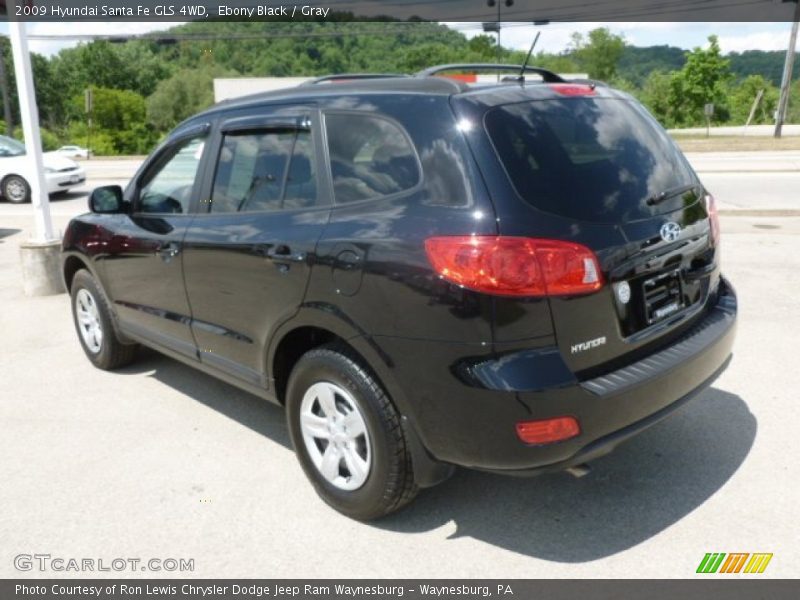 Ebony Black / Gray 2009 Hyundai Santa Fe GLS 4WD