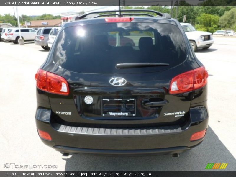 Ebony Black / Gray 2009 Hyundai Santa Fe GLS 4WD