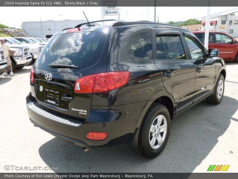 Ebony Black / Gray 2009 Hyundai Santa Fe GLS 4WD