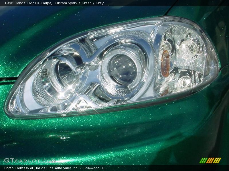 Custom Sparkle Green / Gray 1996 Honda Civic EX Coupe