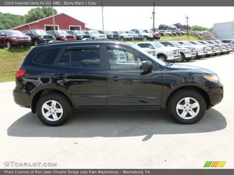 Ebony Black / Gray 2009 Hyundai Santa Fe GLS 4WD