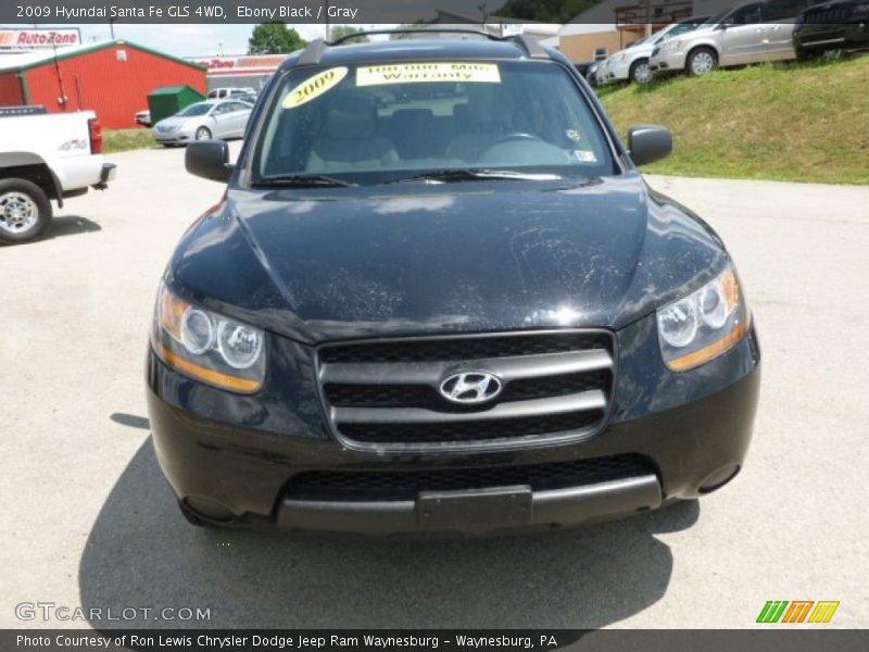 Ebony Black / Gray 2009 Hyundai Santa Fe GLS 4WD