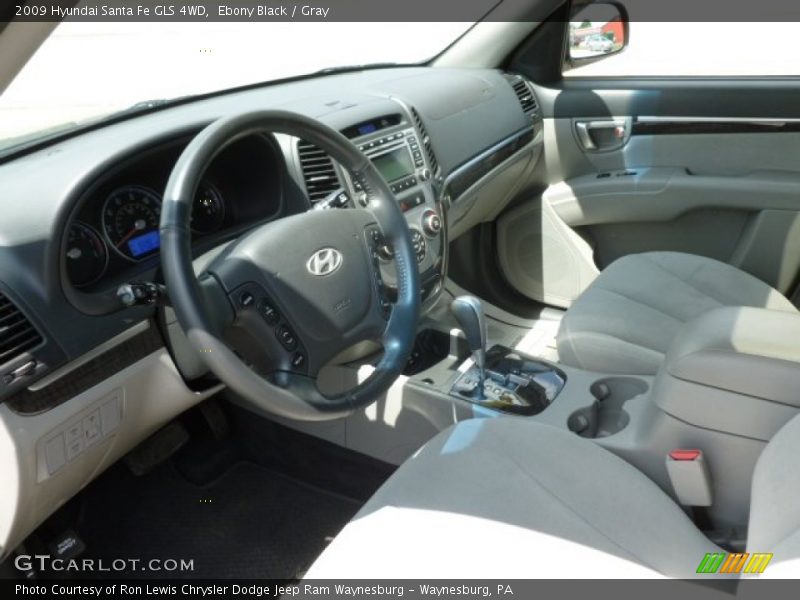 Ebony Black / Gray 2009 Hyundai Santa Fe GLS 4WD