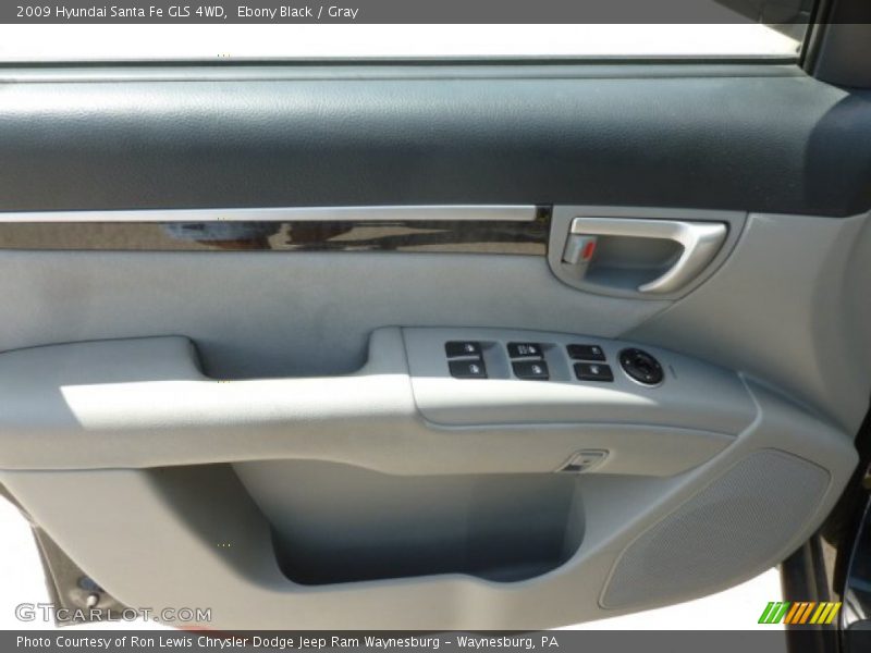 Ebony Black / Gray 2009 Hyundai Santa Fe GLS 4WD