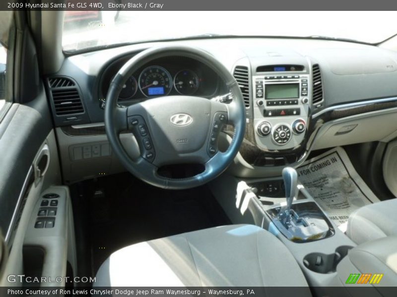 Ebony Black / Gray 2009 Hyundai Santa Fe GLS 4WD