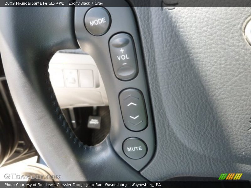 Ebony Black / Gray 2009 Hyundai Santa Fe GLS 4WD