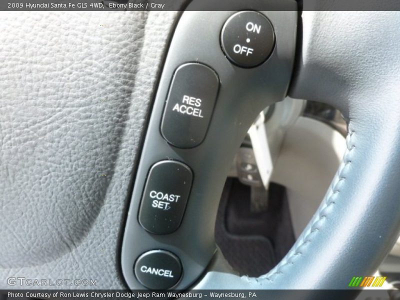 Ebony Black / Gray 2009 Hyundai Santa Fe GLS 4WD