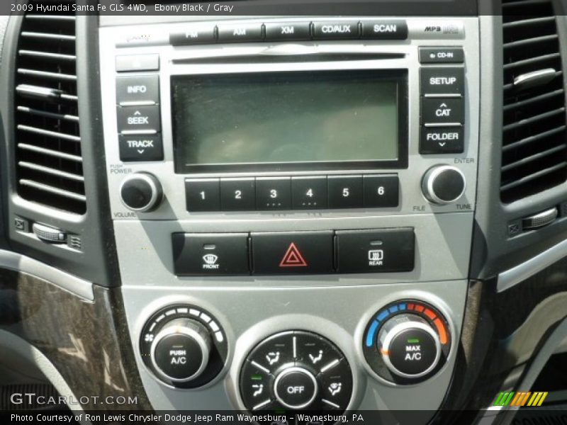 Ebony Black / Gray 2009 Hyundai Santa Fe GLS 4WD