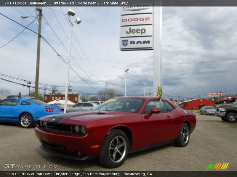 Inferno Red Crystal Pearl / Dark Slate Gray 2010 Dodge Challenger SE