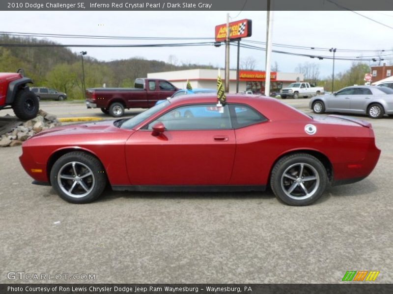 Inferno Red Crystal Pearl / Dark Slate Gray 2010 Dodge Challenger SE