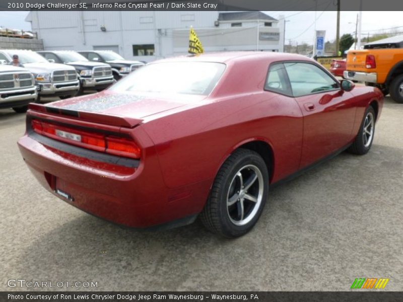 Inferno Red Crystal Pearl / Dark Slate Gray 2010 Dodge Challenger SE