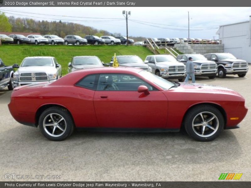Inferno Red Crystal Pearl / Dark Slate Gray 2010 Dodge Challenger SE