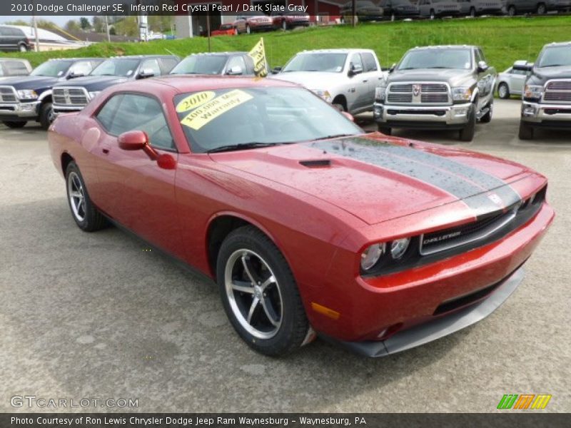 Inferno Red Crystal Pearl / Dark Slate Gray 2010 Dodge Challenger SE