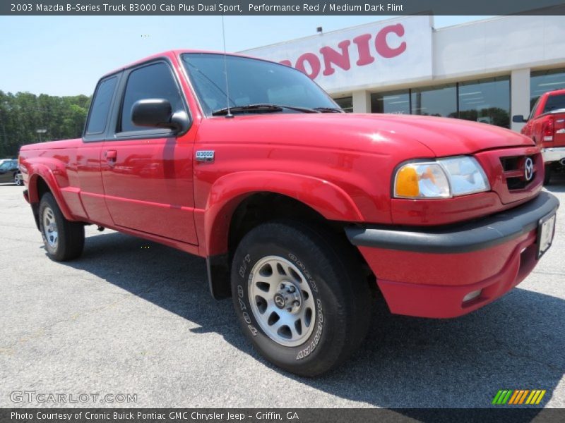 Performance Red / Medium Dark Flint 2003 Mazda B-Series Truck B3000 Cab Plus Dual Sport