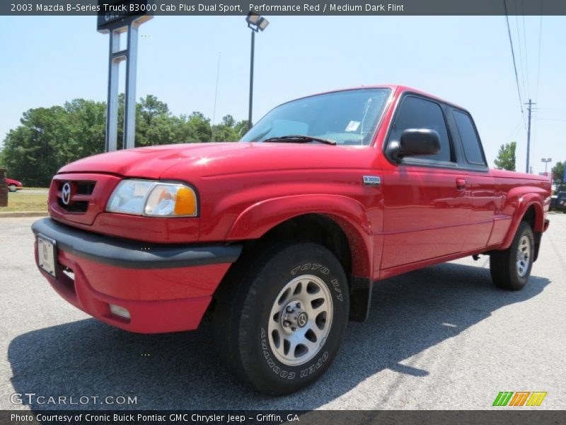 Performance Red / Medium Dark Flint 2003 Mazda B-Series Truck B3000 Cab Plus Dual Sport