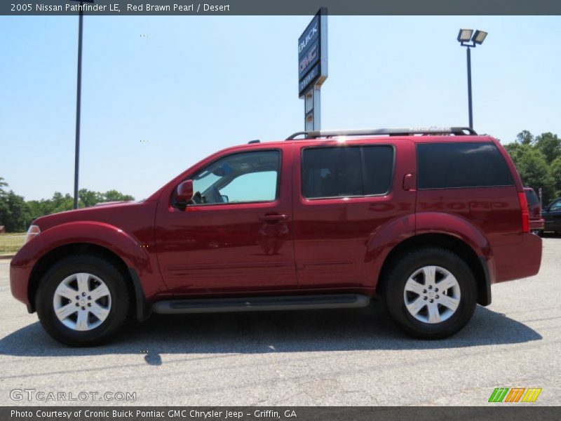 Red Brawn Pearl / Desert 2005 Nissan Pathfinder LE