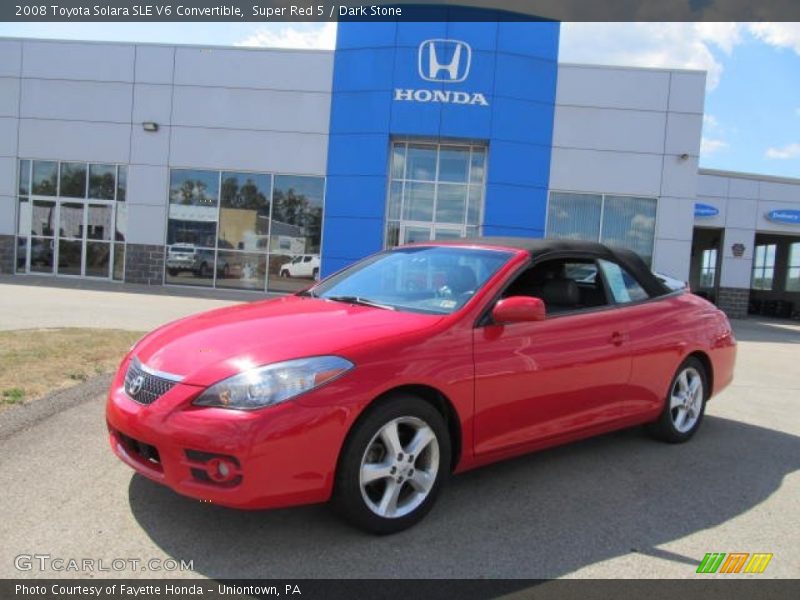 Super Red 5 / Dark Stone 2008 Toyota Solara SLE V6 Convertible