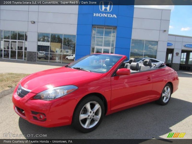 Super Red 5 / Dark Stone 2008 Toyota Solara SLE V6 Convertible