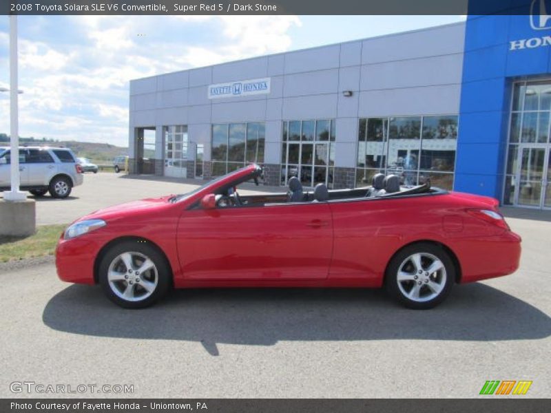 Super Red 5 / Dark Stone 2008 Toyota Solara SLE V6 Convertible