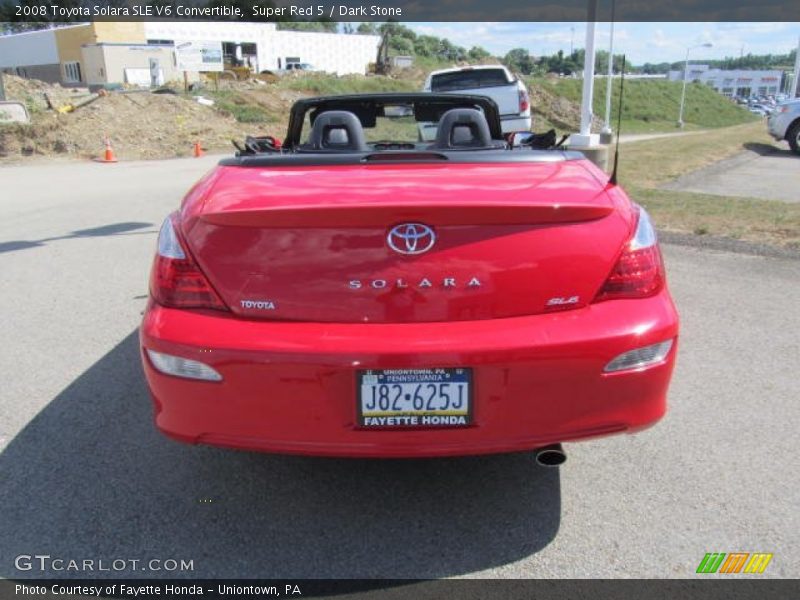 Super Red 5 / Dark Stone 2008 Toyota Solara SLE V6 Convertible