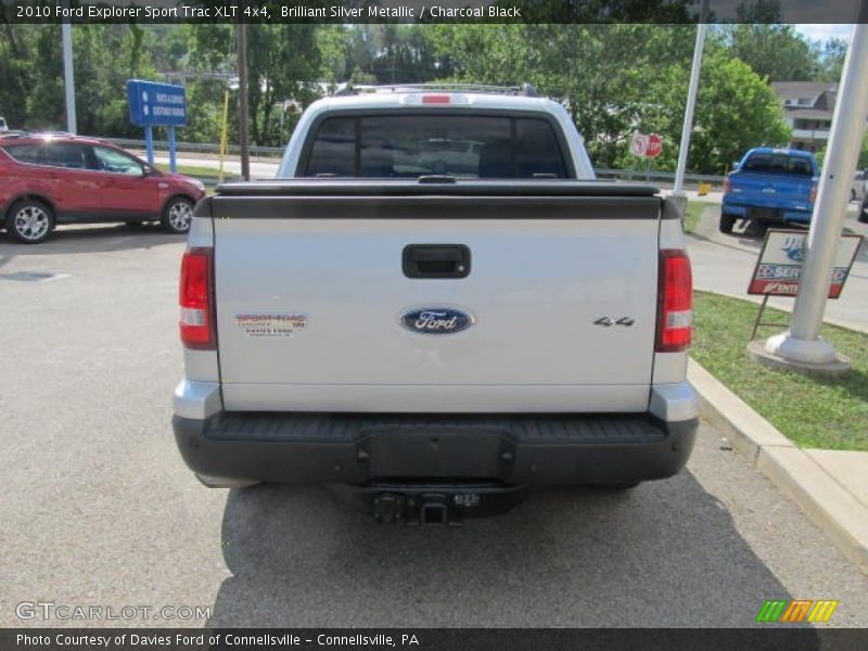 Brilliant Silver Metallic / Charcoal Black 2010 Ford Explorer Sport Trac XLT 4x4