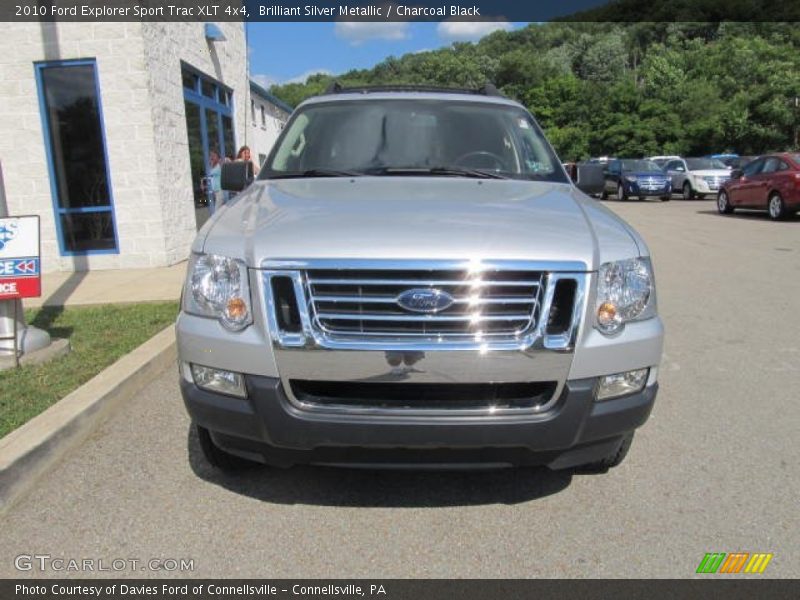 Brilliant Silver Metallic / Charcoal Black 2010 Ford Explorer Sport Trac XLT 4x4