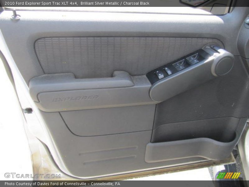 Brilliant Silver Metallic / Charcoal Black 2010 Ford Explorer Sport Trac XLT 4x4