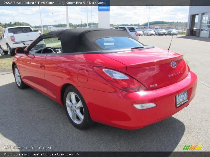 Super Red 5 / Dark Stone 2008 Toyota Solara SLE V6 Convertible