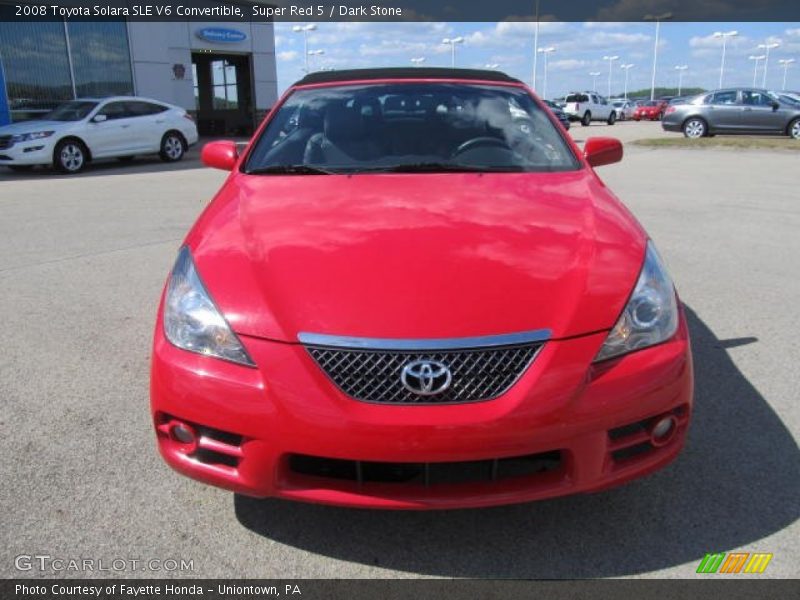 Super Red 5 / Dark Stone 2008 Toyota Solara SLE V6 Convertible