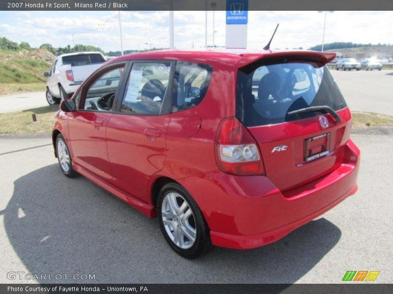 Milano Red / Black 2007 Honda Fit Sport