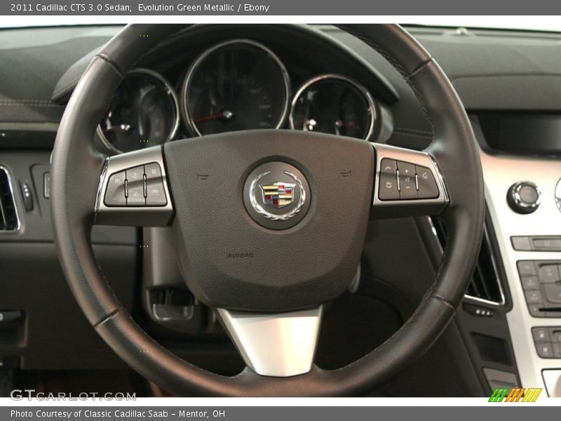 Evolution Green Metallic / Ebony 2011 Cadillac CTS 3.0 Sedan