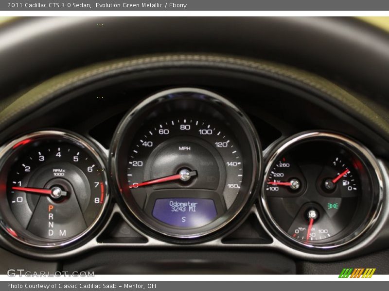Evolution Green Metallic / Ebony 2011 Cadillac CTS 3.0 Sedan