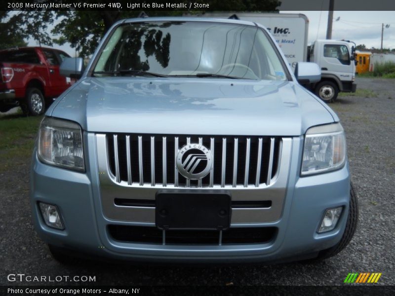 Light Ice Blue Metallic / Stone 2008 Mercury Mariner V6 Premier 4WD