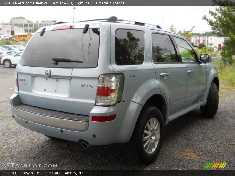Light Ice Blue Metallic / Stone 2008 Mercury Mariner V6 Premier 4WD