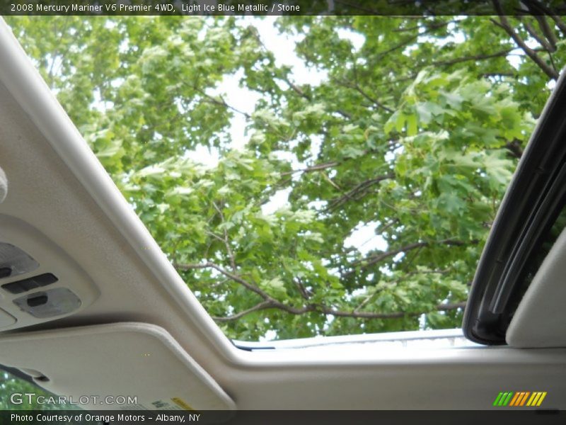 Light Ice Blue Metallic / Stone 2008 Mercury Mariner V6 Premier 4WD