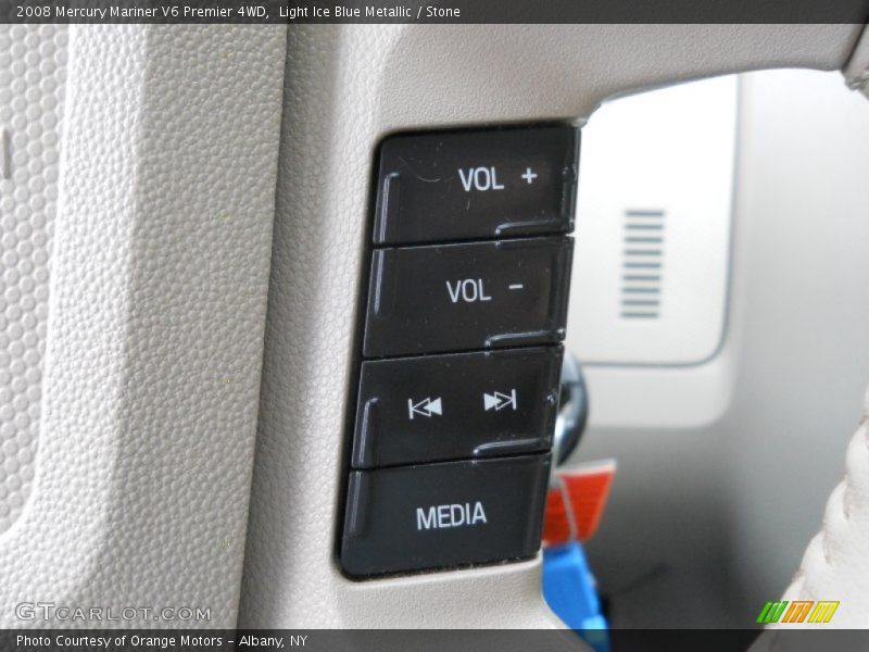 Light Ice Blue Metallic / Stone 2008 Mercury Mariner V6 Premier 4WD