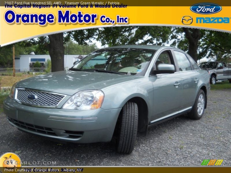 Titanium Green Metallic / Pebble 2007 Ford Five Hundred SEL AWD